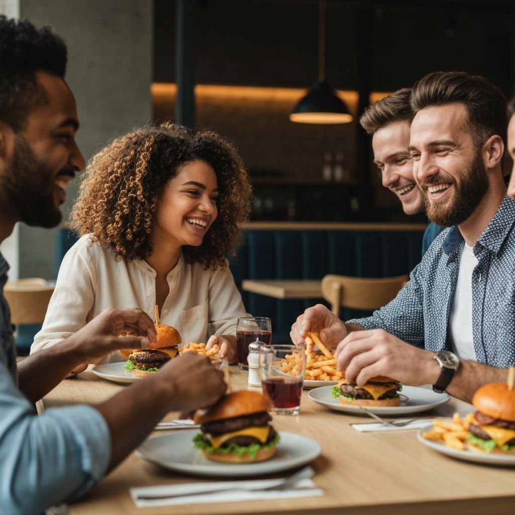 Guests dining together